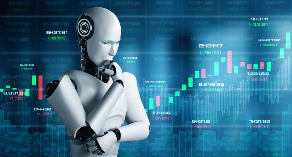 future-financial-technology-controlled-by-ai-robot-using-machine-learning-artificial-intelligence-analyze-business-data-give-advice-investment-trading-decision-3d-illustration-min