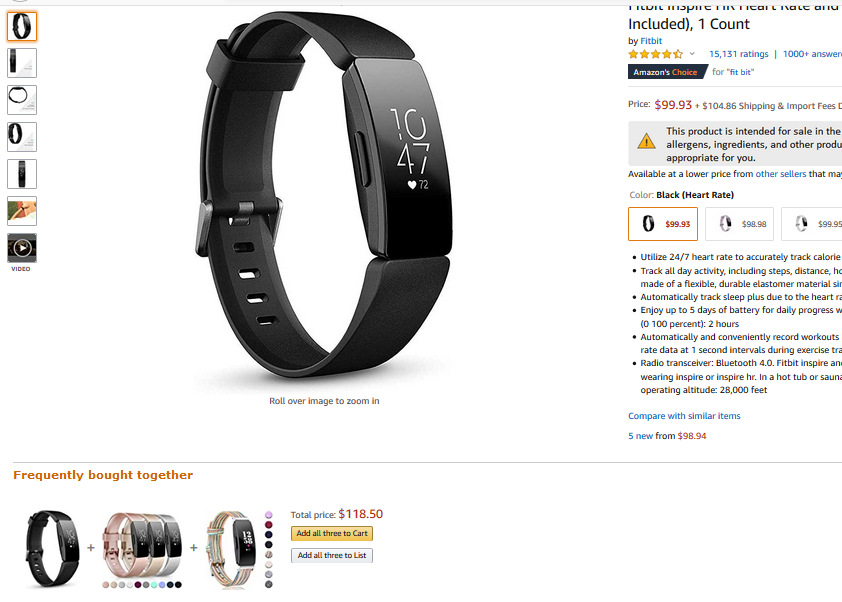  Amazon Product Page